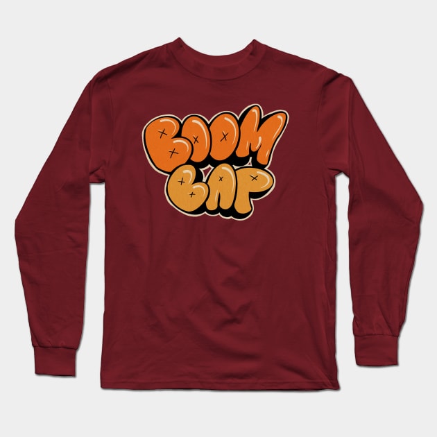 BoomBap - Hip Hop - oldschool graffiti Long Sleeve T-Shirt by RudeOne